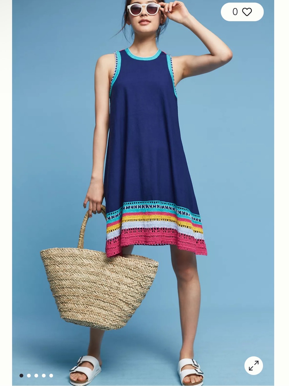 ANTHROPOLOGIE Crochet Trim Swing Dress
